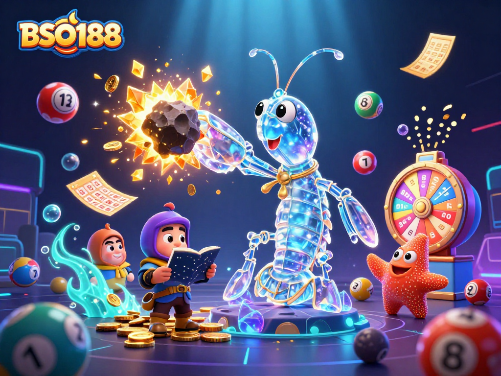 Engage with your luck at BSO188, where colorful lottery elements converge with a galactic samurai!
