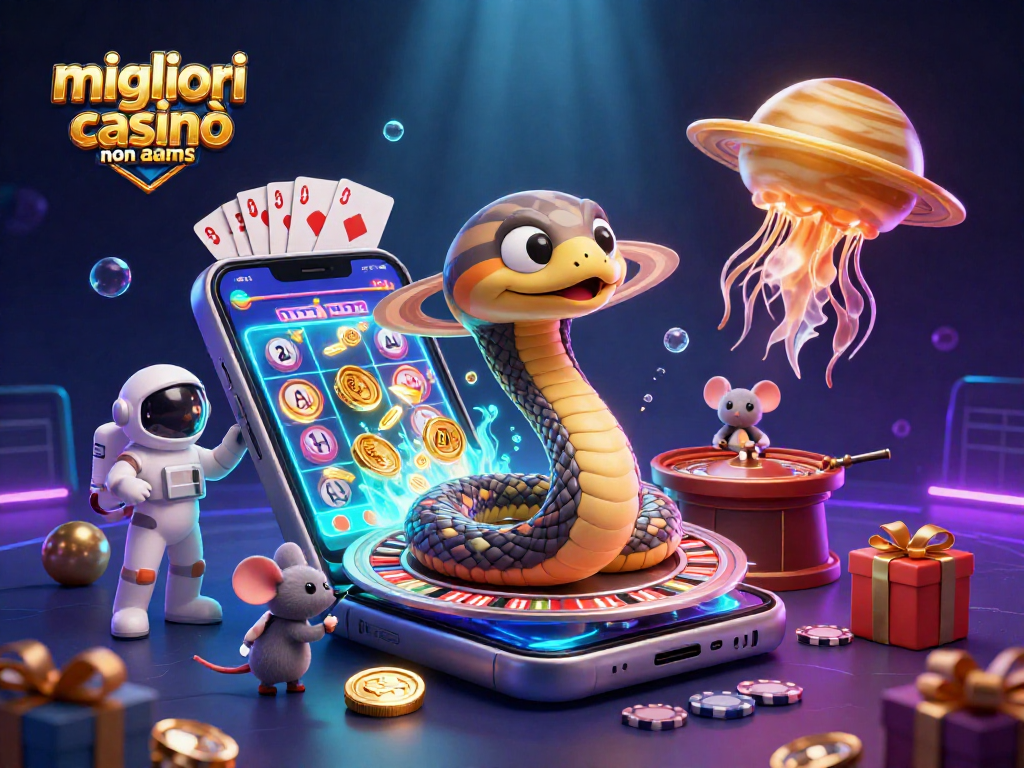 Scopri i migliori casinò online non aams con slot entusiasmanti e dealer virtuali in un'illustrazione coinvolgente.