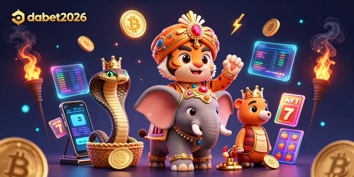 Engage in thrilling gameplay with dabet2026 featuring an enchanting tiger and fiery casino elements.