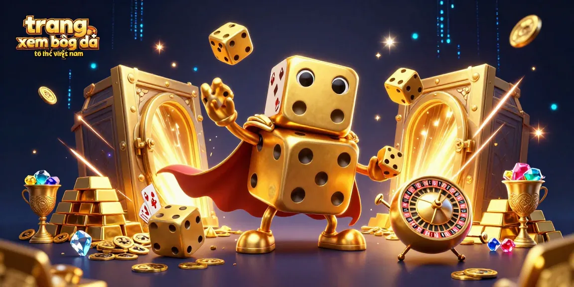 Experience the excitement of trang xem bóng đá tốt nhất việt nam with lively casino elements in this vibrant illustration.