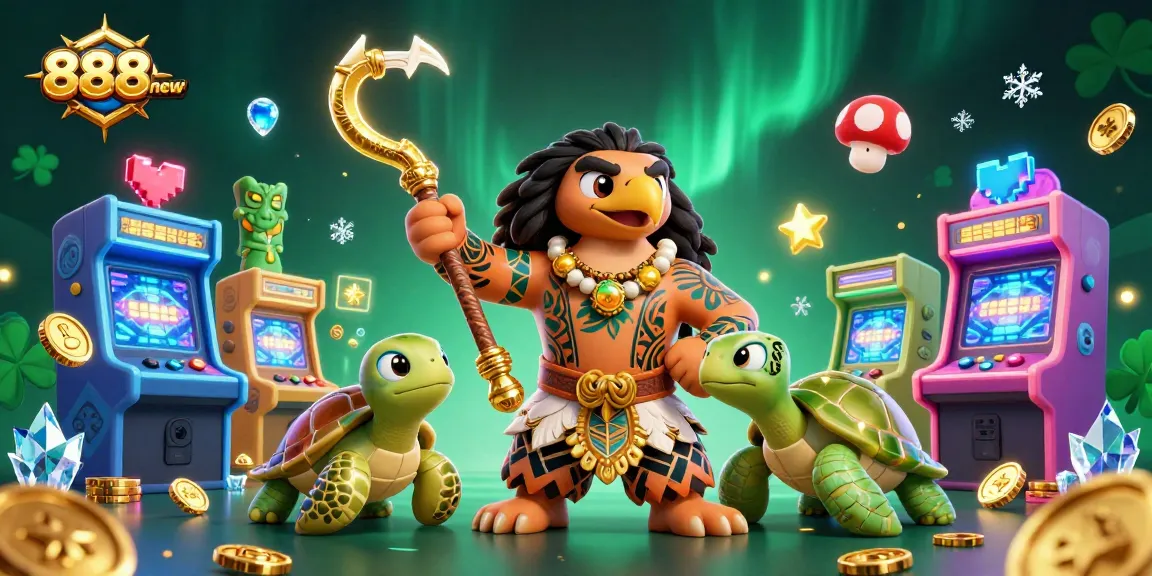 Experience thrilling gameplay at 888new while winning big with vibrant casino elements in a dynamic scene.