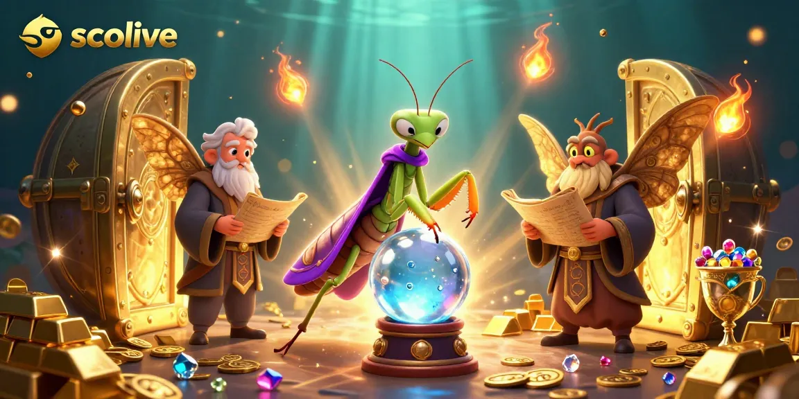 Socolive offers an engaging online betting experience, featuring a vibrant scene with characters predicting fortunes amid treasures.